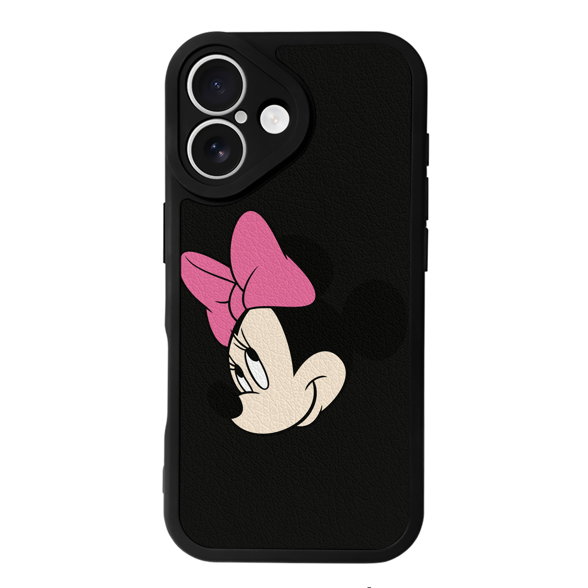 （画像用） ミッキーマウス Mickey Mouse 【iPhone 16シリーズ対応】シリコンスマホケース（レザー調） 材質：シリコン